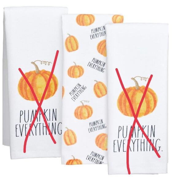 Rae Dunn Pumpkin Everything Cloth Thanksgiving Napkins Set of 8 - Picture 3 of 11